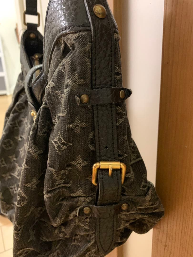 ルイ　ヴィトン　モノグラム　スライトリー　デニム　バッグ　レア　破れ有り