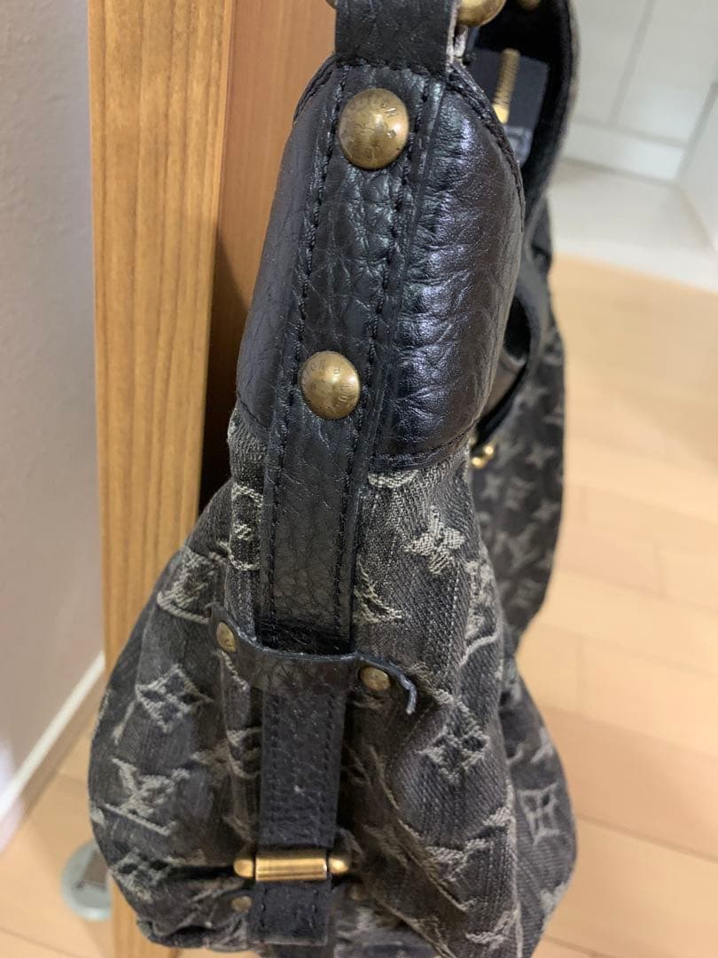 ルイ　ヴィトン　モノグラム　スライトリー　デニム　バッグ　レア　破れ有り