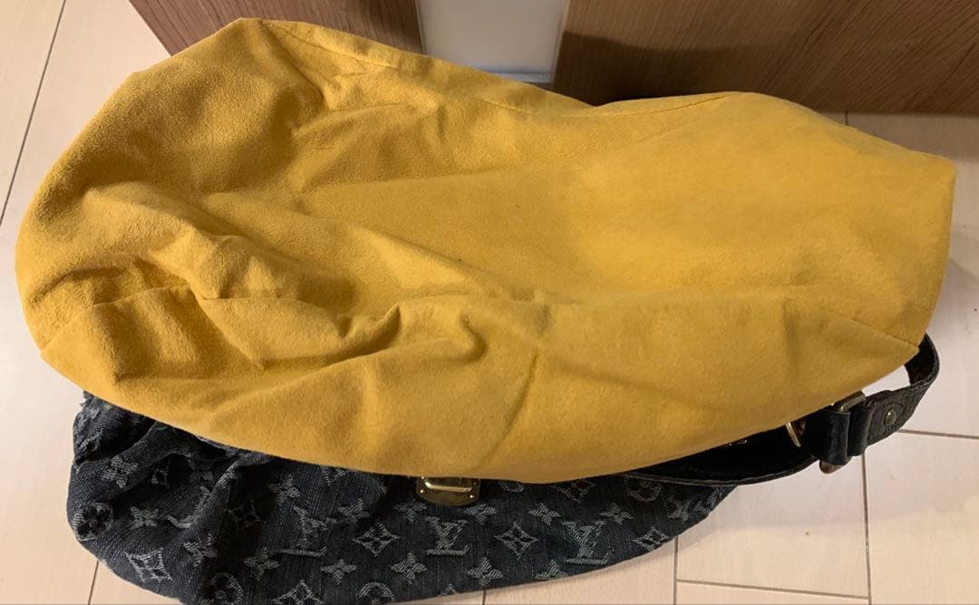 ルイ　ヴィトン　モノグラム　スライトリー　デニム　バッグ　レア　破れ有り