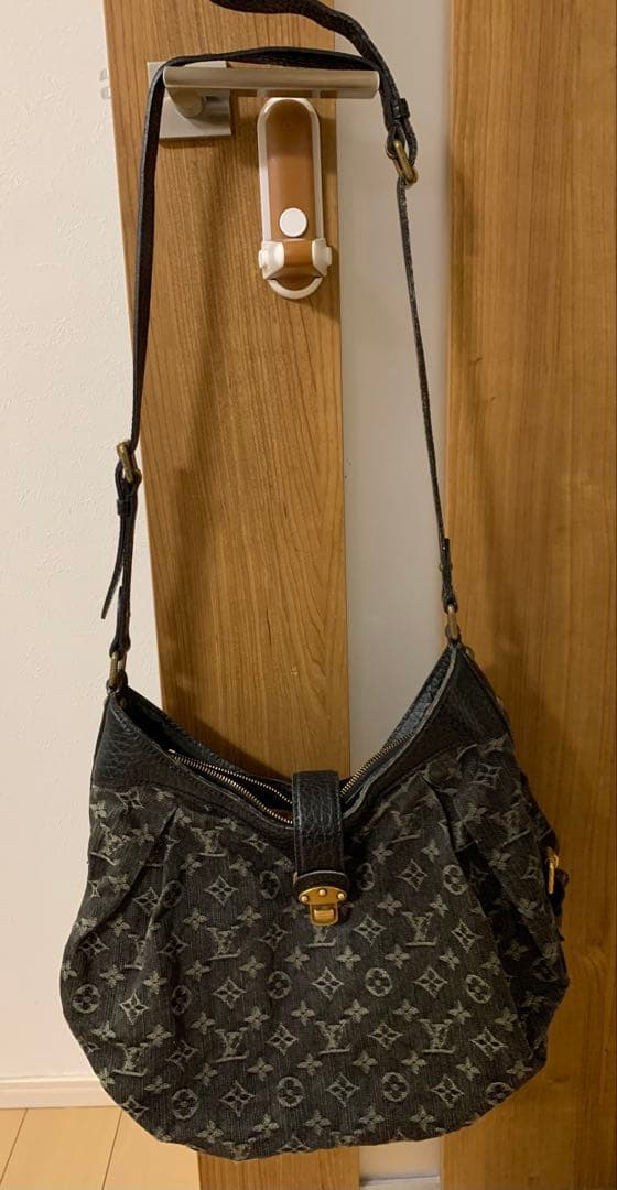 ルイ　ヴィトン　モノグラム　スライトリー　デニム　バッグ　レア　破れ有り