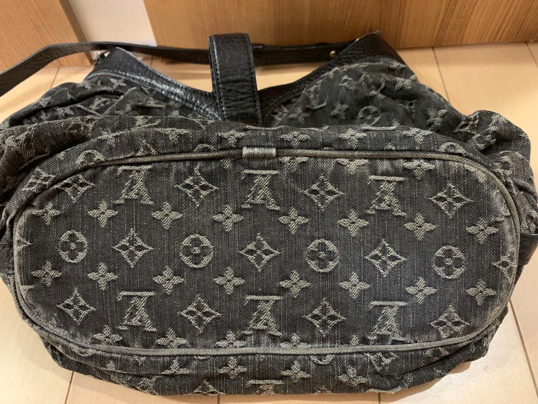 ルイ　ヴィトン　モノグラム　スライトリー　デニム　バッグ　レア　破れ有り