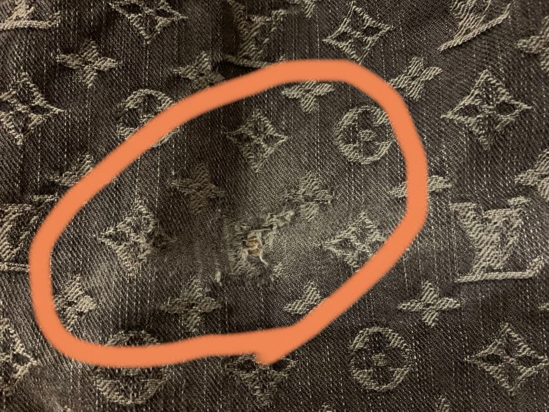 ルイ　ヴィトン　モノグラム　スライトリー　デニム　バッグ　レア　破れ有り