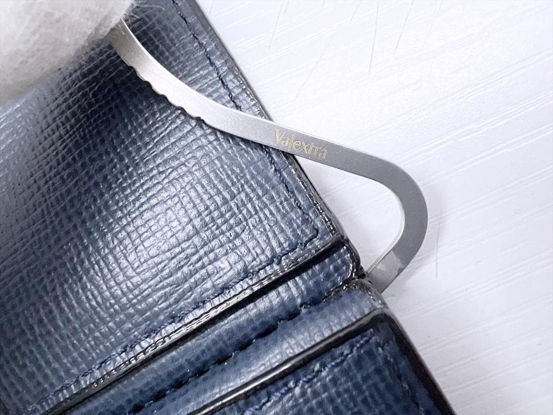 未使用保管　valextra　ヴァレクストラ　マネークリップ　ネイビー