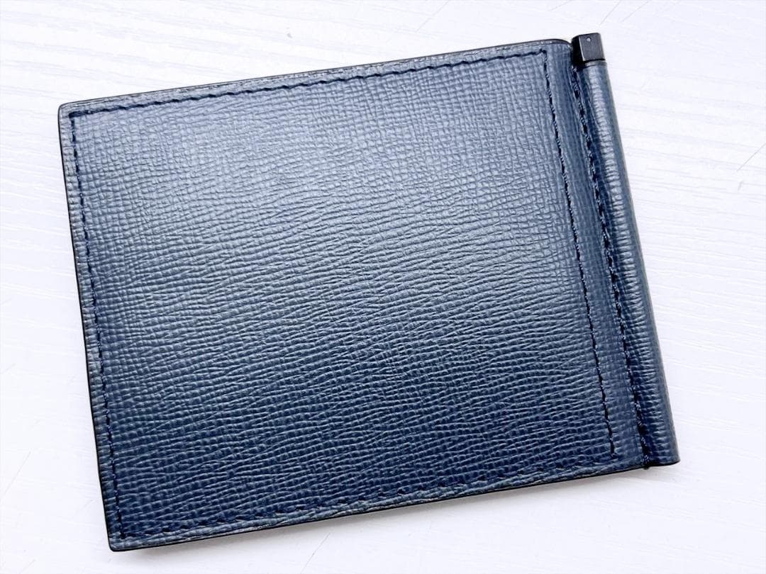 未使用保管　valextra　ヴァレクストラ　マネークリップ　ネイビー