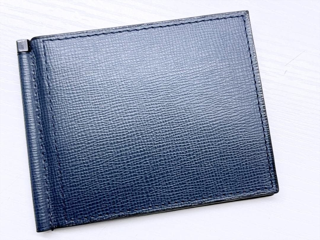 未使用保管　valextra　ヴァレクストラ　マネークリップ　ネイビー