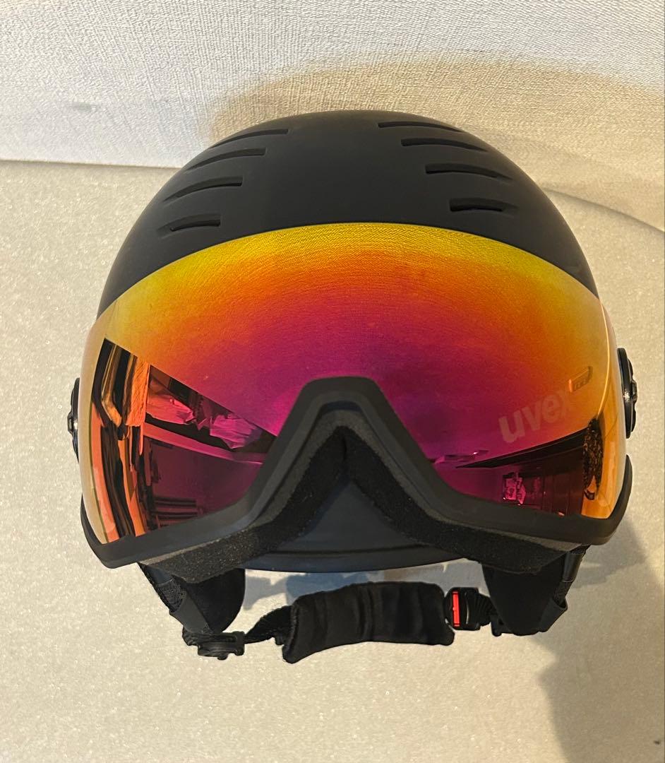 uvex ウベックス ブラックヘルメット オレンジミラー