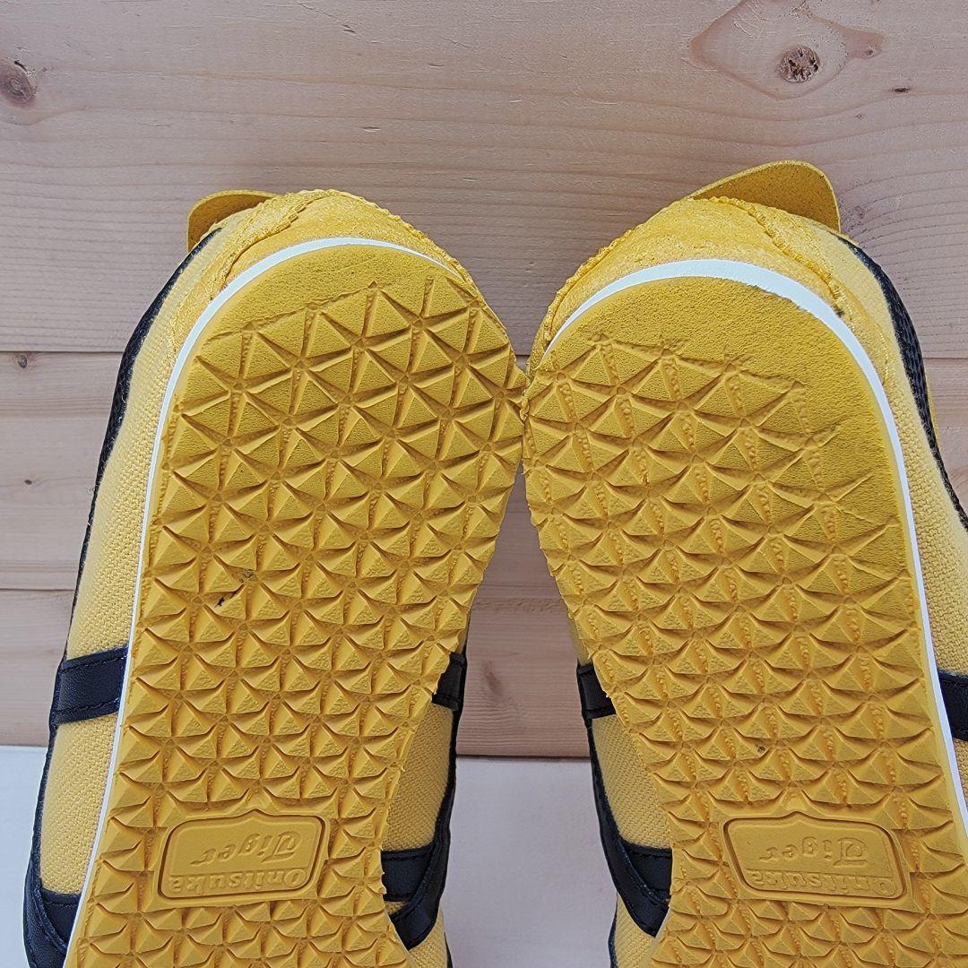 オニツカタイガー メキシコ66 スリッポン イエロー/ブラック 24.5cm