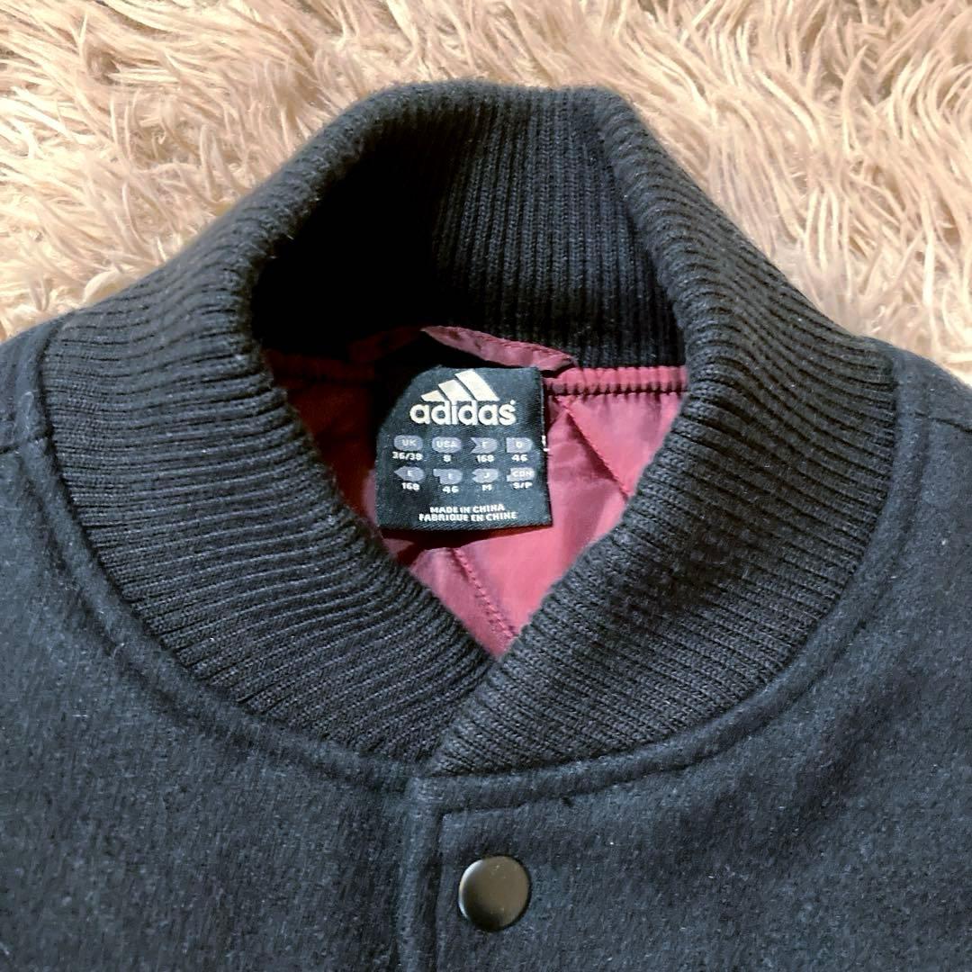 adidas × 早稲田大学　カウレザースタジャン 2003年・限定　黒　M