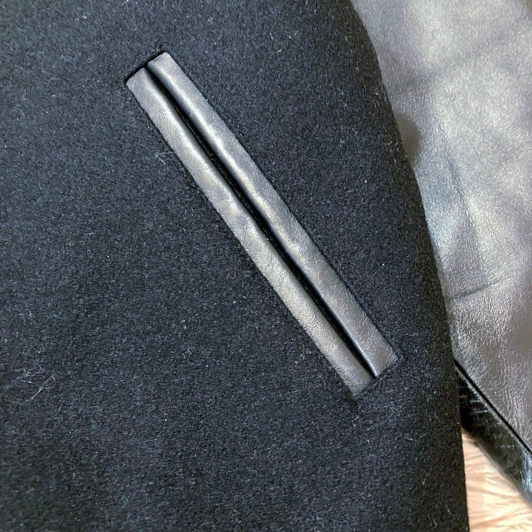 adidas × 早稲田大学　カウレザースタジャン 2003年・限定　黒　M