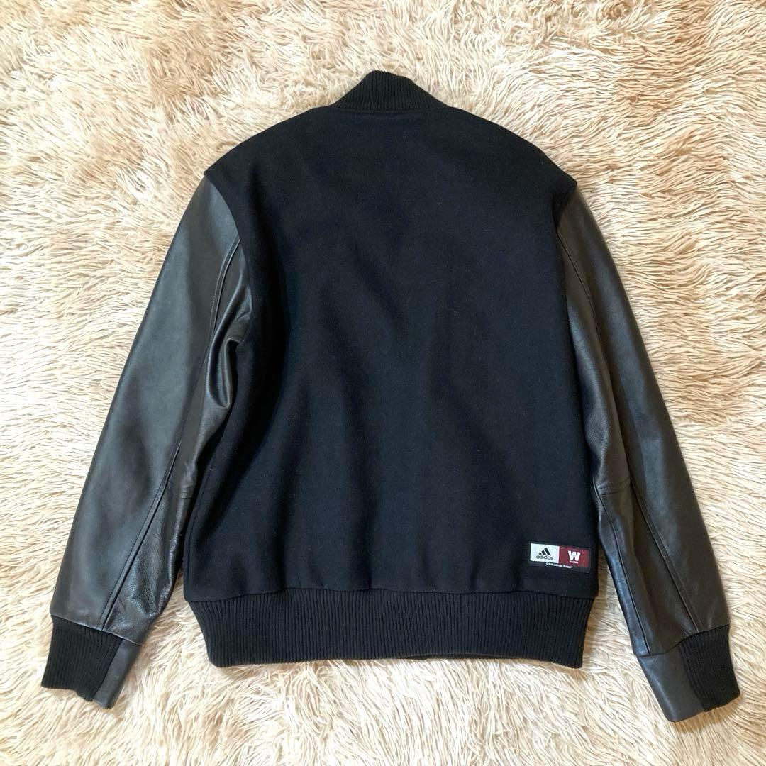 adidas × 早稲田大学　カウレザースタジャン 2003年・限定　黒　M