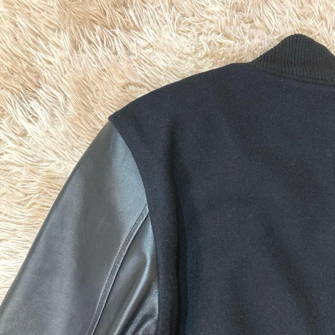 adidas × 早稲田大学　カウレザースタジャン 2003年・限定　黒　M