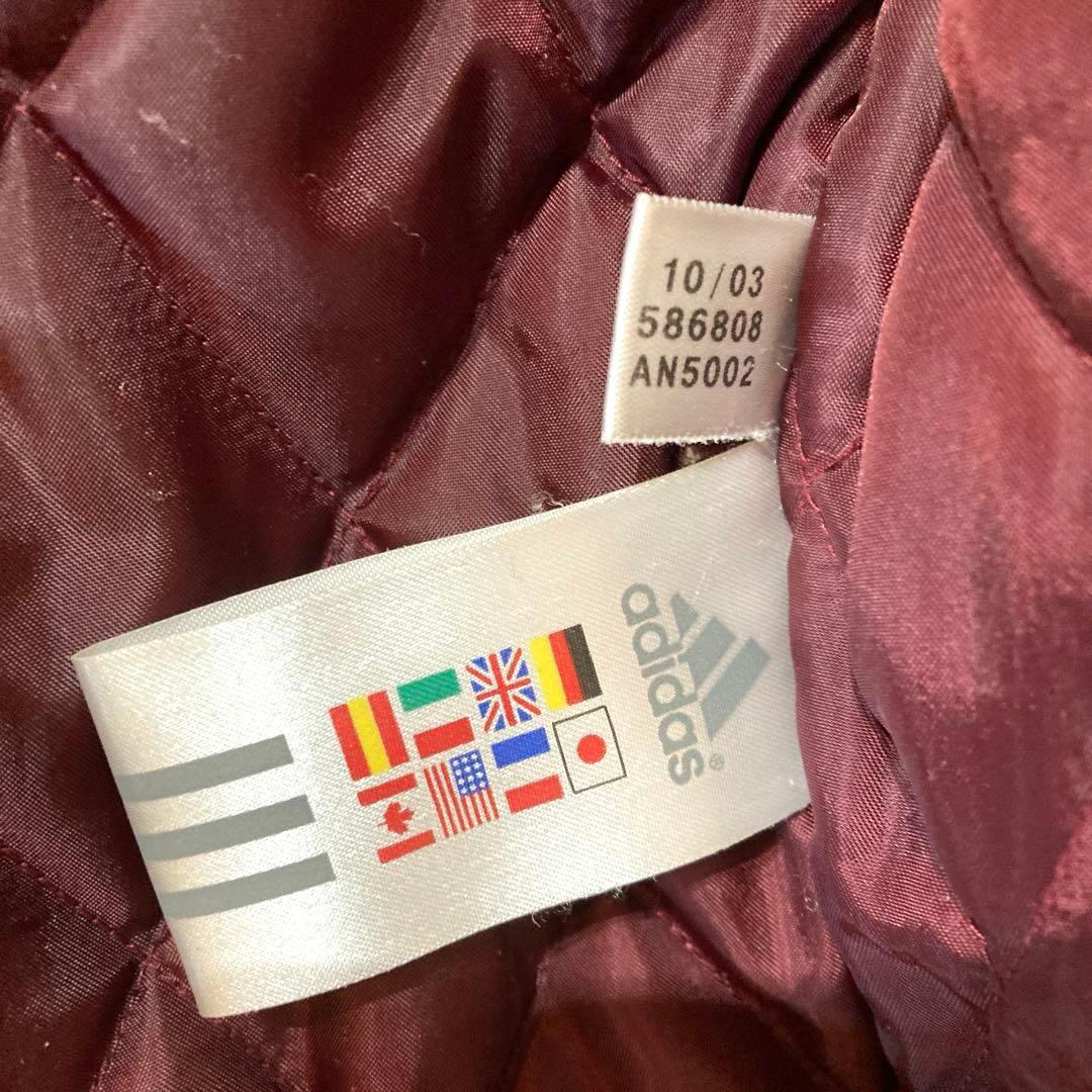 adidas × 早稲田大学　カウレザースタジャン 2003年・限定　黒　M