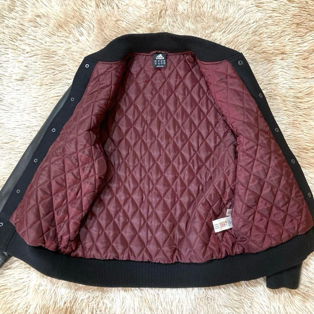 adidas × 早稲田大学　カウレザースタジャン 2003年・限定　黒　M