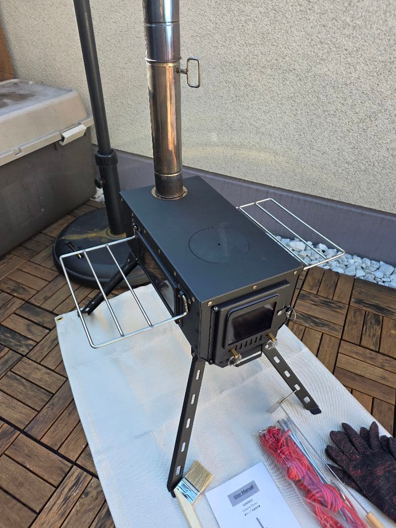 コンパクト薪ストーブ ブラック　HUNDRUP camping stove