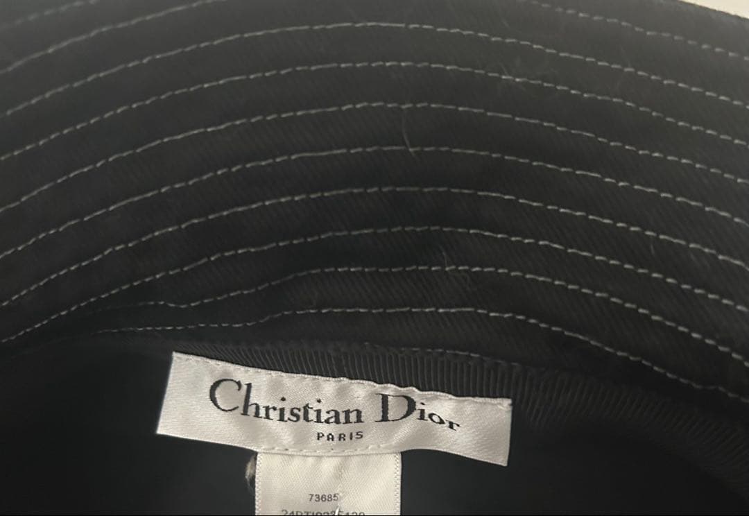 DIOR ロゴ バケットハット 黒