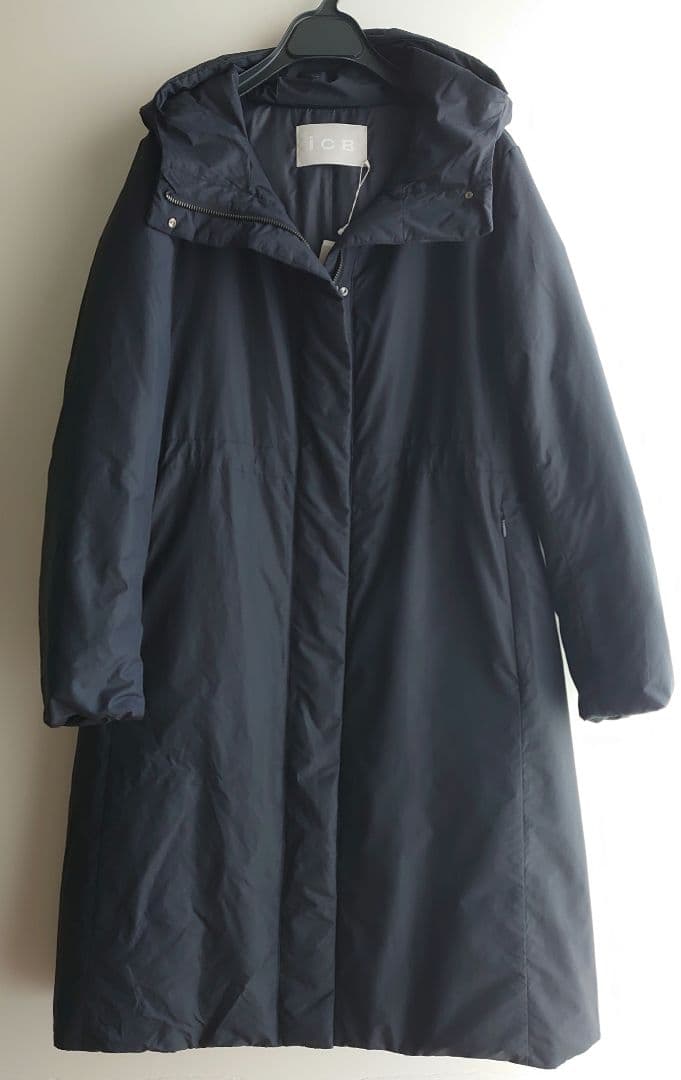icb　今季【撥水加工】ADSダウン フーデットロングコート 66,000円 紺