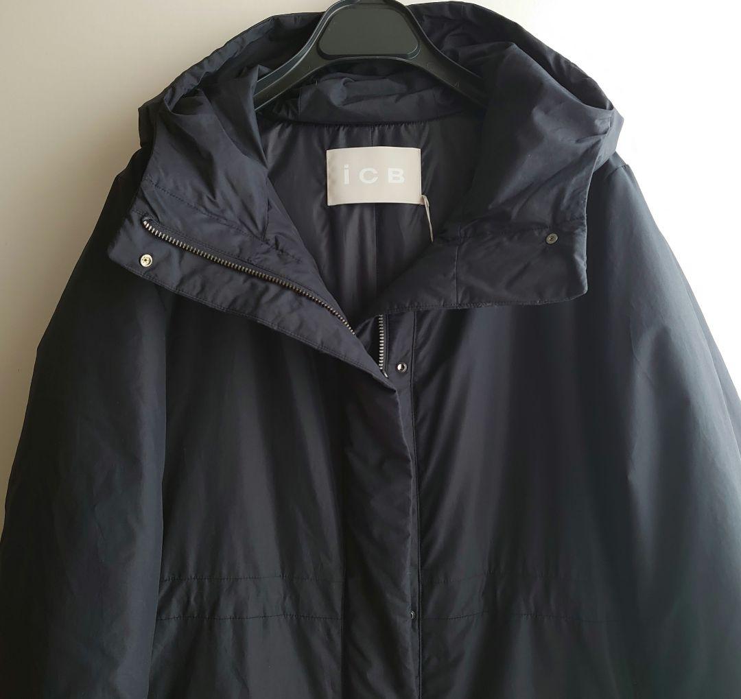 icb　今季【撥水加工】ADSダウン フーデットロングコート 66,000円 紺