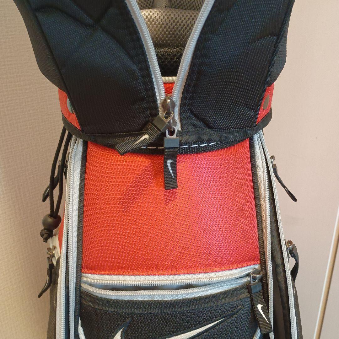 Nike ゴルフ キャディバッグ 黒/赤 4分割 8.5型