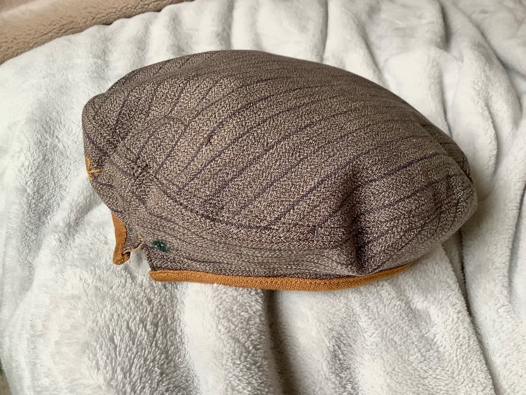 45R 撚杢コットンツイードのベレー