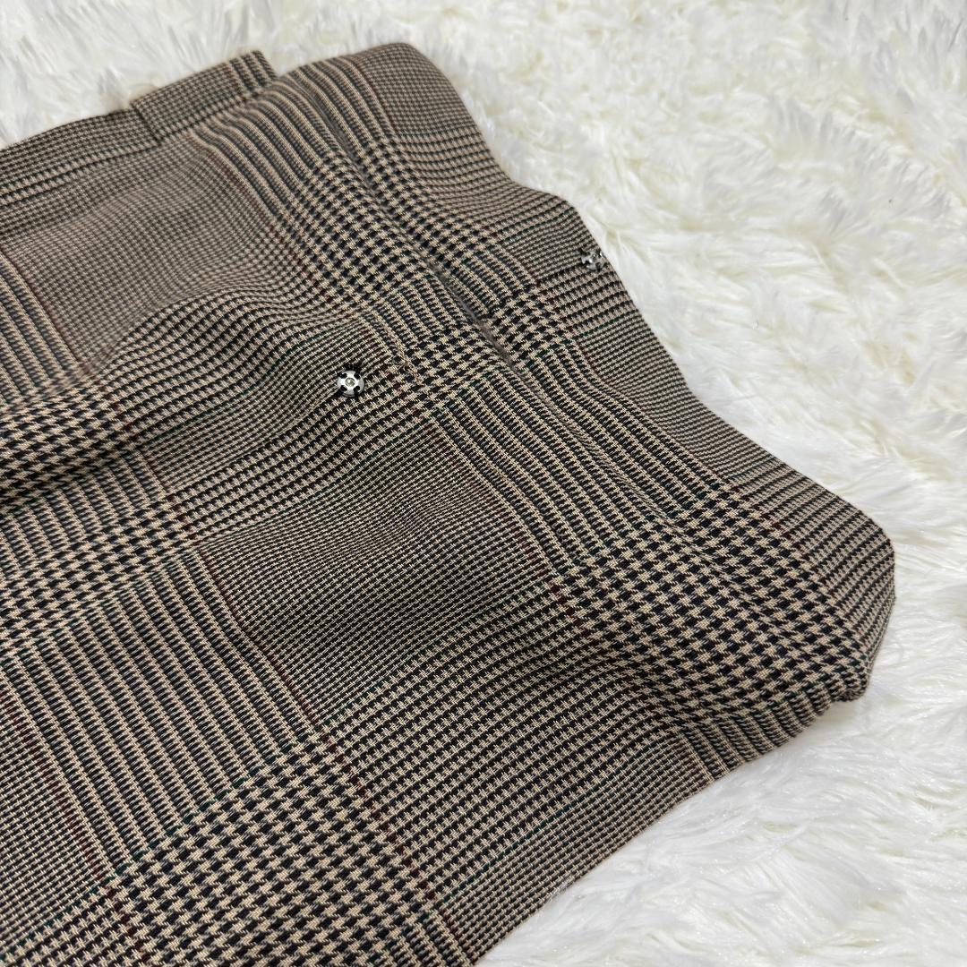 ラルフローレン　ヴィンテージセットアップ　グレンチェック　ベージュ　ブラウン系