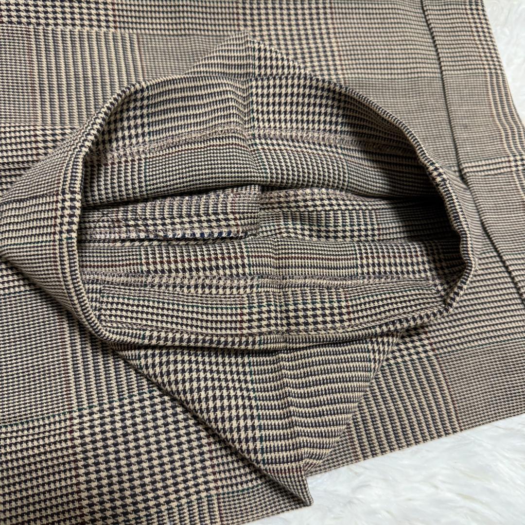 ラルフローレン　ヴィンテージセットアップ　グレンチェック　ベージュ　ブラウン系