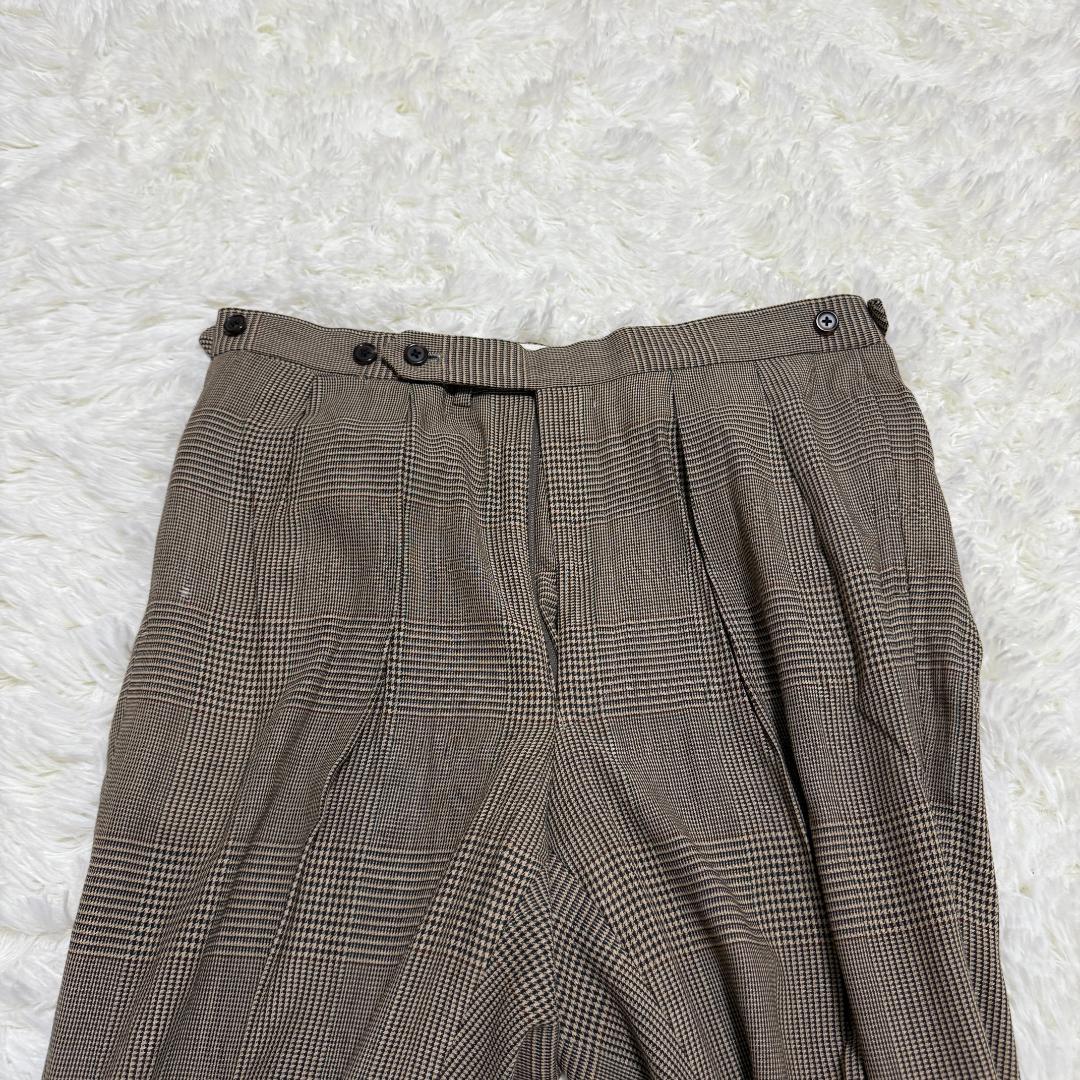 ラルフローレン　ヴィンテージセットアップ　グレンチェック　ベージュ　ブラウン系