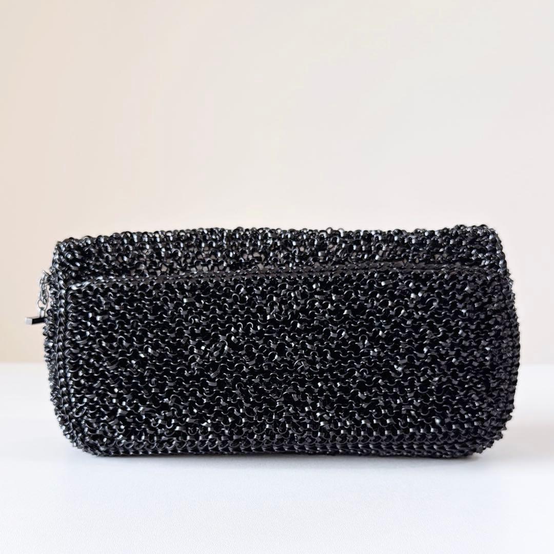 現行品　未使用アンテプリマ　ルッケット II ミディアム　横長　エナメルブラック