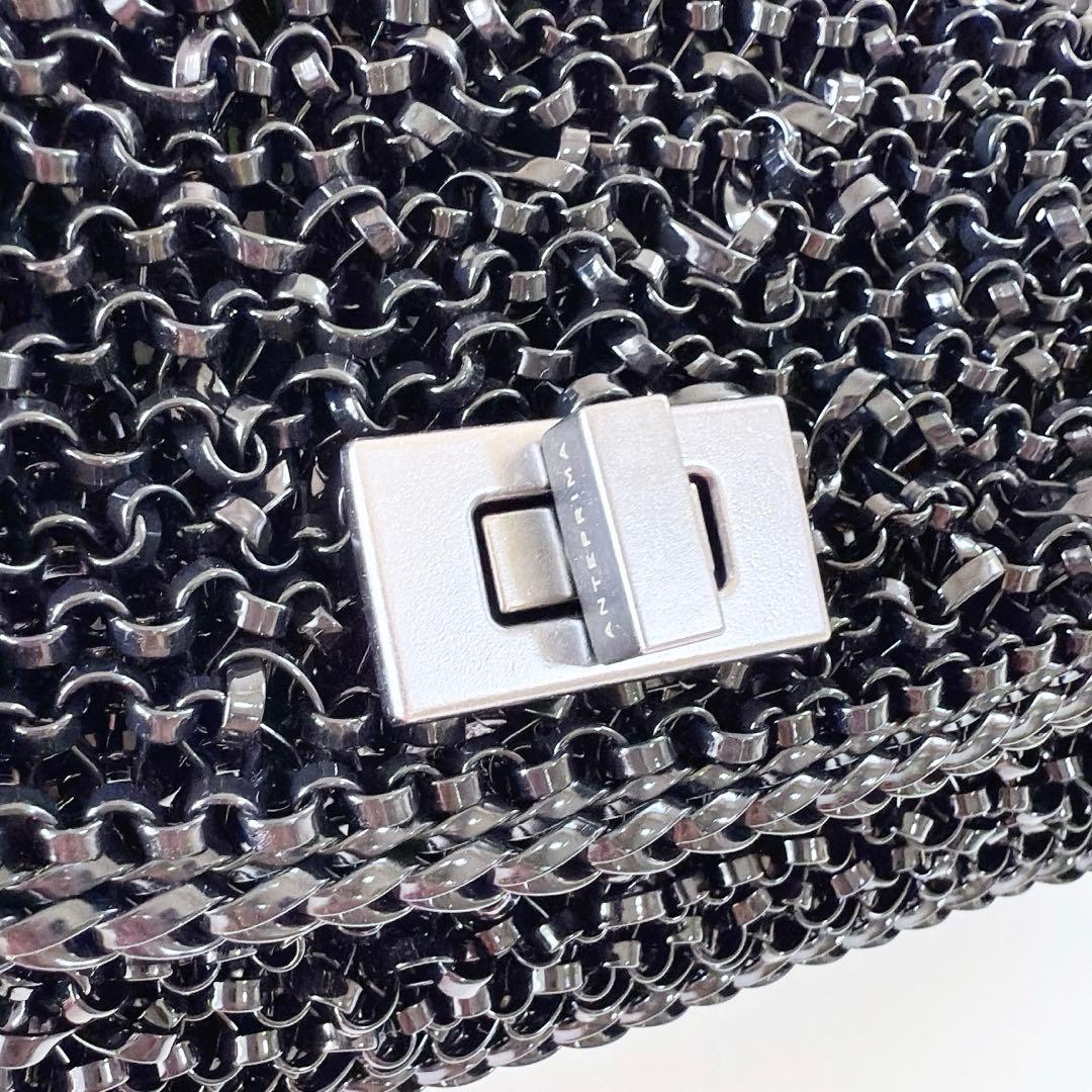 現行品　未使用アンテプリマ　ルッケット II ミディアム　横長　エナメルブラック