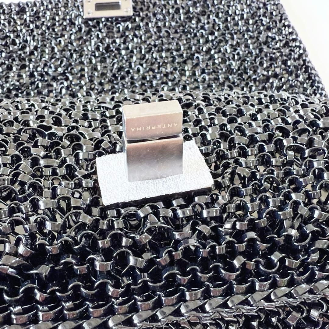 現行品　未使用アンテプリマ　ルッケット II ミディアム　横長　エナメルブラック