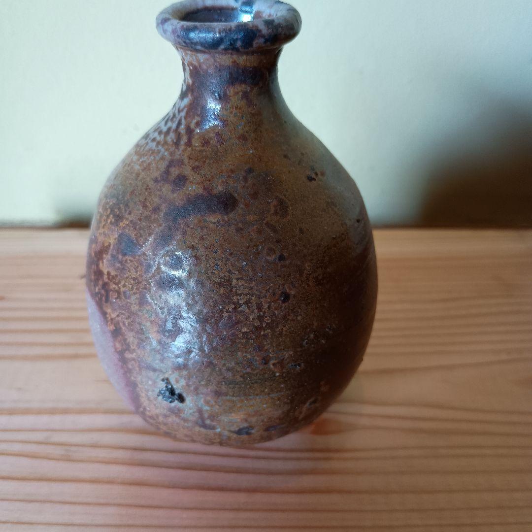 あ*様 人間国宝 藤原雄 作 備前　徳利　共箱　共布　栞 　窯変