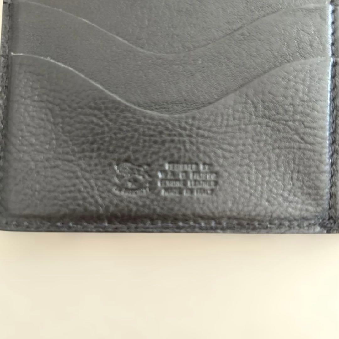 え*き様 IL BISONTE 二つ折り財布 黒 レザー