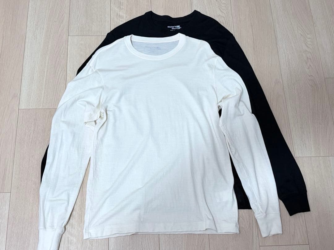 メーカーズシャツ鎌倉　メリノウールTシャツ　黒白セット　Mサイズ