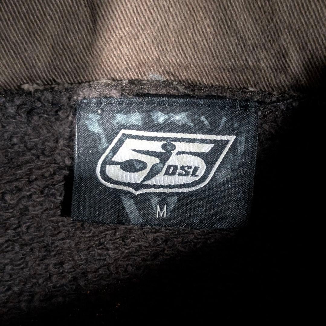 00s　DIESEL　ミリタリー　ハーフジップ　パーカー　切り替え　ブラウン