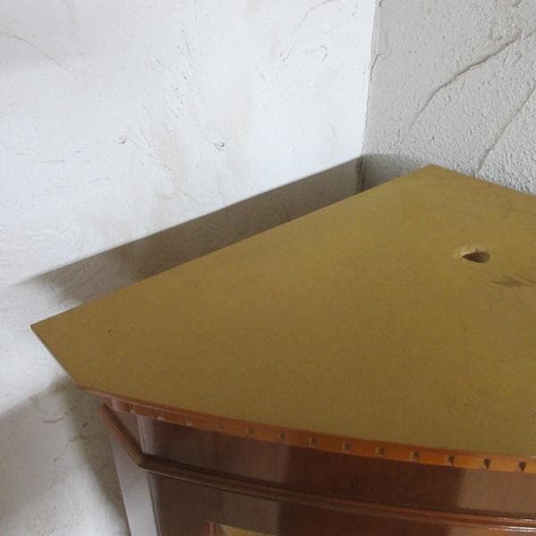 イギリス アンティーク 家具 コーナーキャビネット 飾り棚 英国 6953c