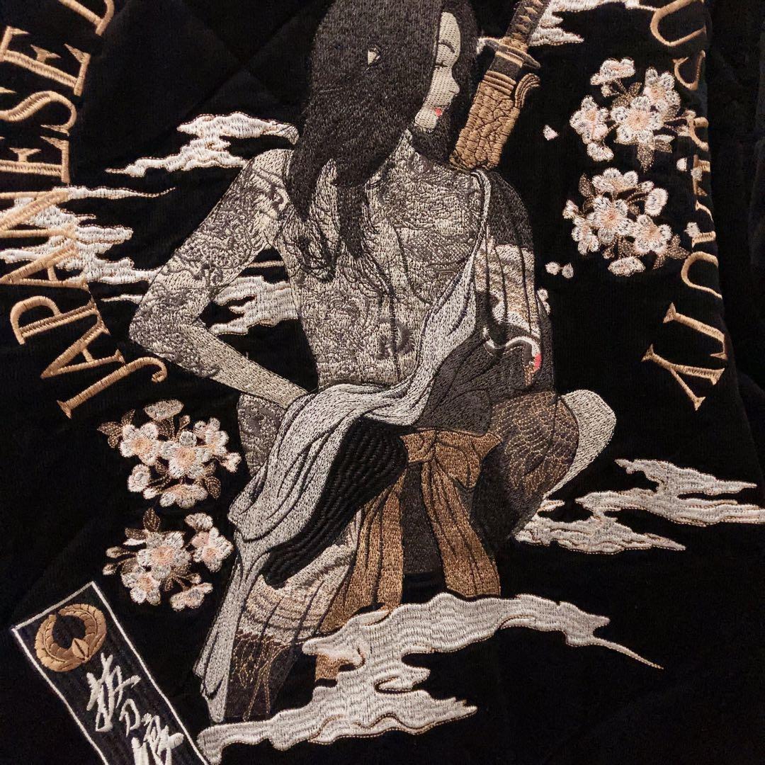 新品・タグ付き＊抜刀娘 結愛キルトMA-1コーデュロイジャケットブルゾンLサイズ