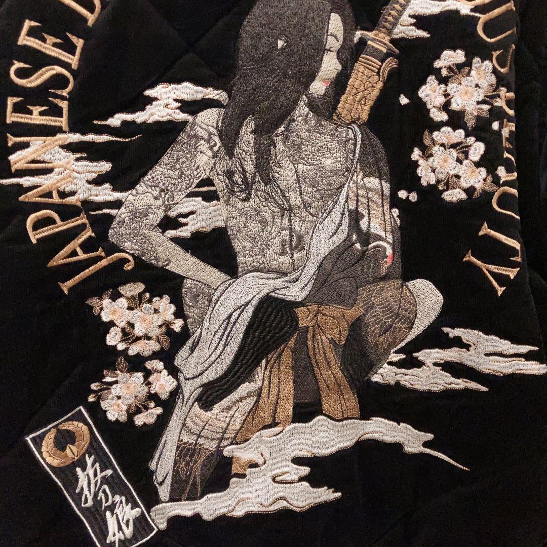 新品・タグ付き＊抜刀娘 結愛キルトMA-1コーデュロイジャケットブルゾンLサイズ