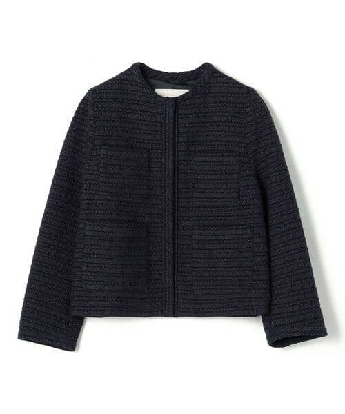 極美品★Ballsey ギマラッセル ノーカラージャケット ネイビー 36