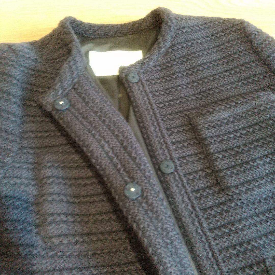 極美品★Ballsey ギマラッセル ノーカラージャケット ネイビー 36