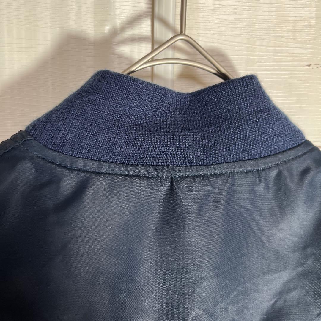 希少ヴィンテージ　超音速攻撃ヘリ　AIR WOLF MA-1ジャケット ネイビー