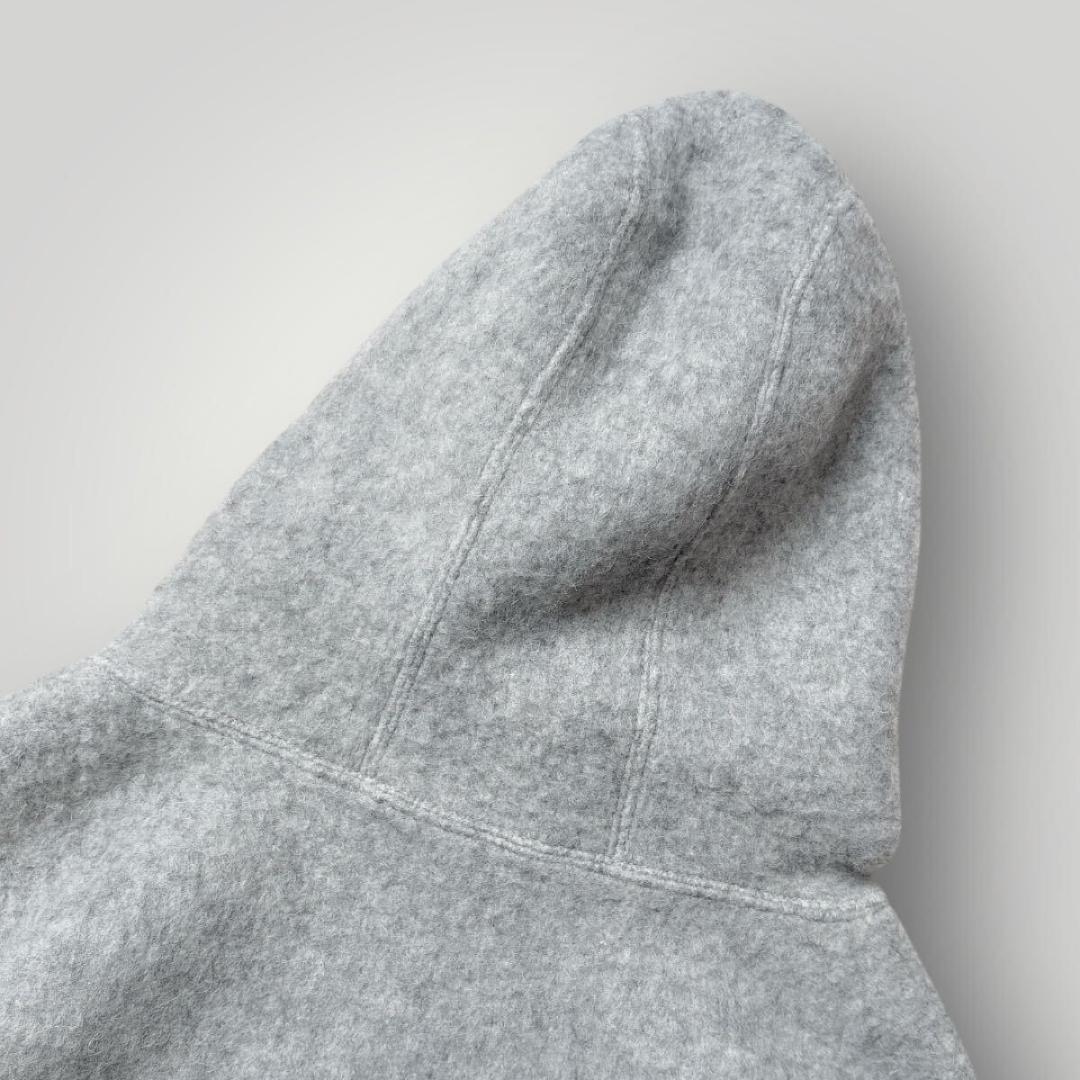 ネストローブ ウール裏毛起毛パーカー27500円 フリー ライトグレー