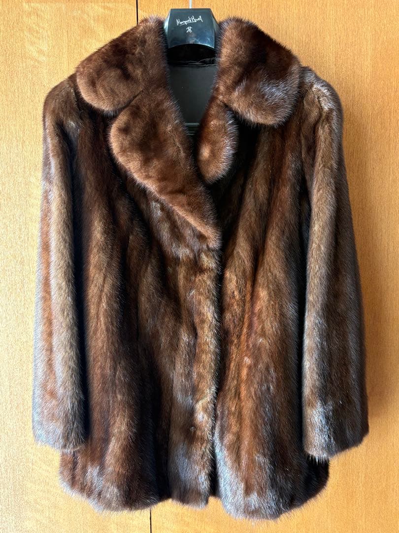 高級 ミンク リアルファーコート 13号 本毛皮
