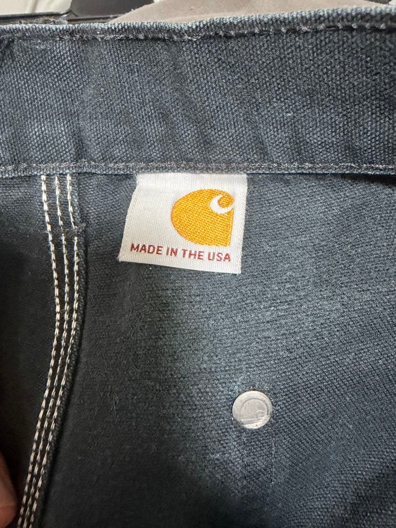Carhartt USA製 ダブルニー ブラック ワークパンツB01表記　00s