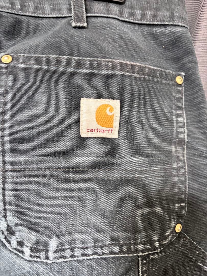 Carhartt USA製 ダブルニー ブラック ワークパンツB01表記　00s