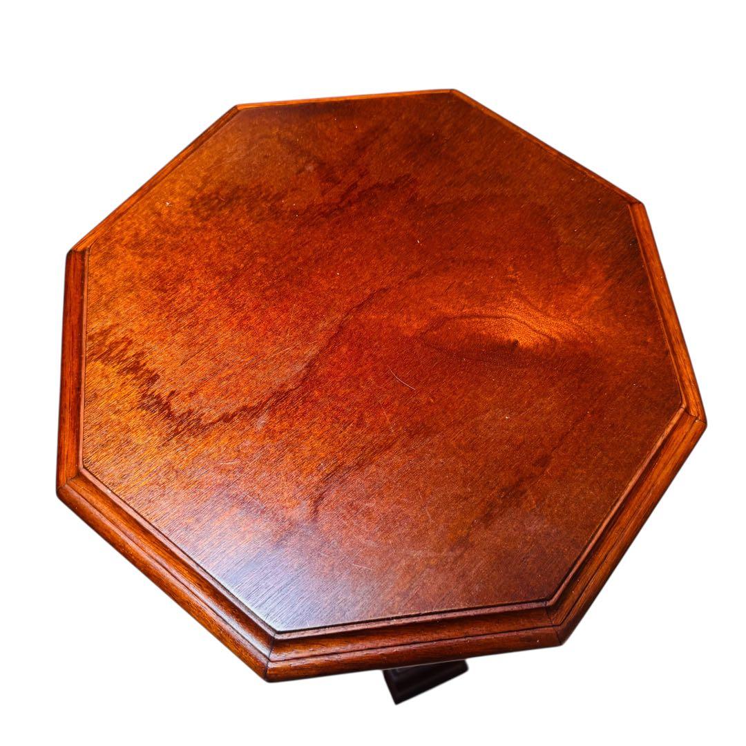 【美品】高級感漂うアンティーク調サイドテーブル／花台／電話台にも♪