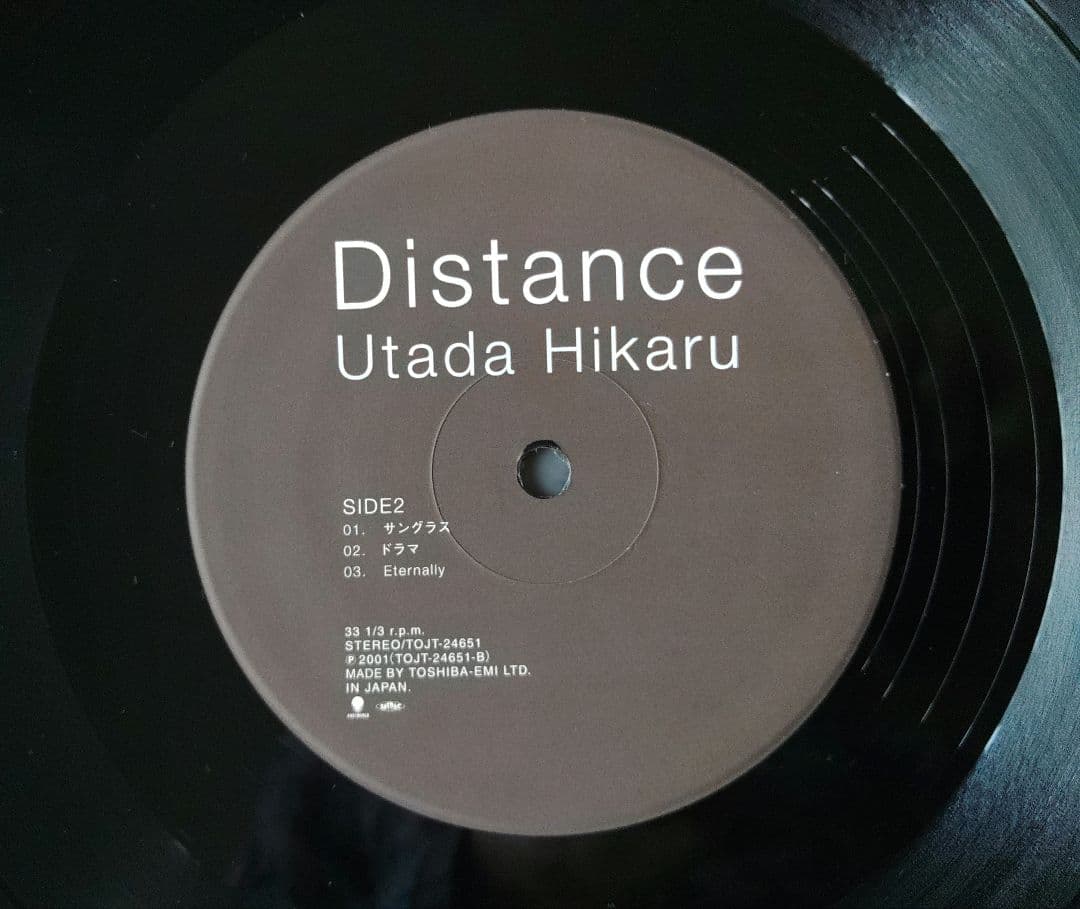 宇多田ヒカル　Distance Lpレコード 2001年発売