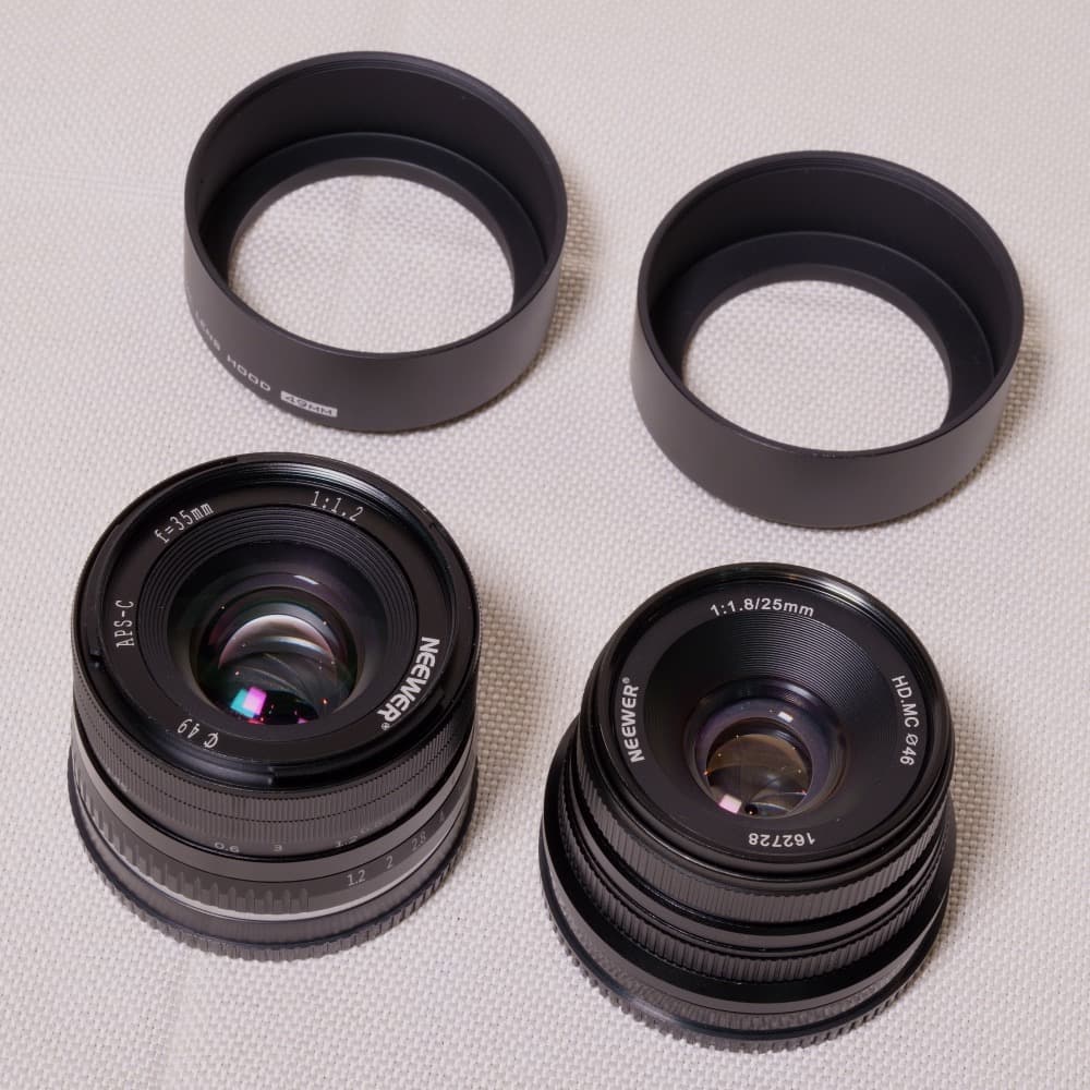 Eマウント用 35mm F1.2 & 25mm F1.8 レンズ2個セット