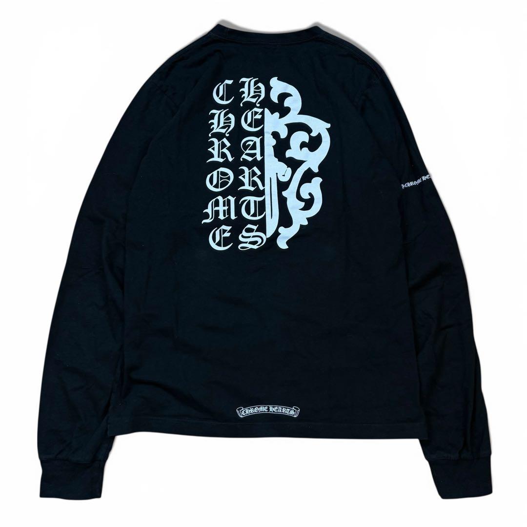 美品 クロムハーツ ハーフダガー スクリプト ロングスリーブTシャツ Mサイズ