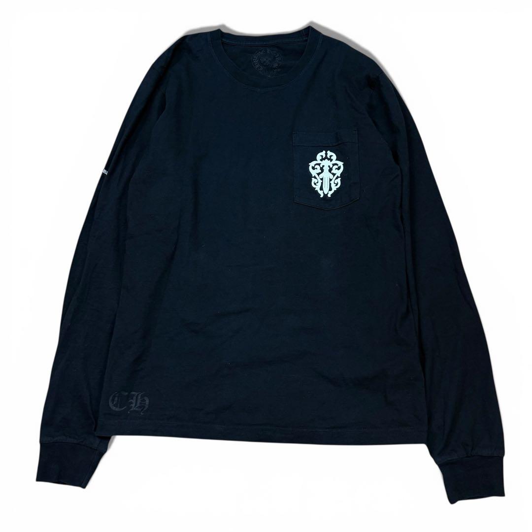 美品 クロムハーツ ハーフダガー スクリプト ロングスリーブTシャツ Mサイズ
