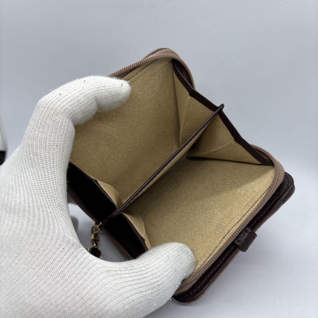 【美品】アタオ　2つ折り財布　メリヴィトロ　シャルトルブルー　ステンドグラス