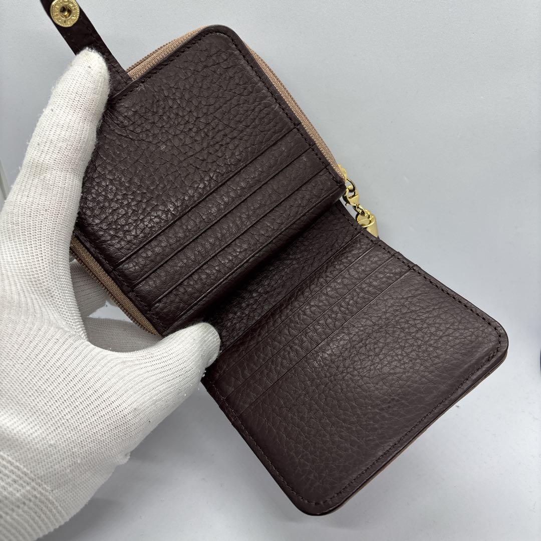 【美品】アタオ　2つ折り財布　メリヴィトロ　シャルトルブルー　ステンドグラス